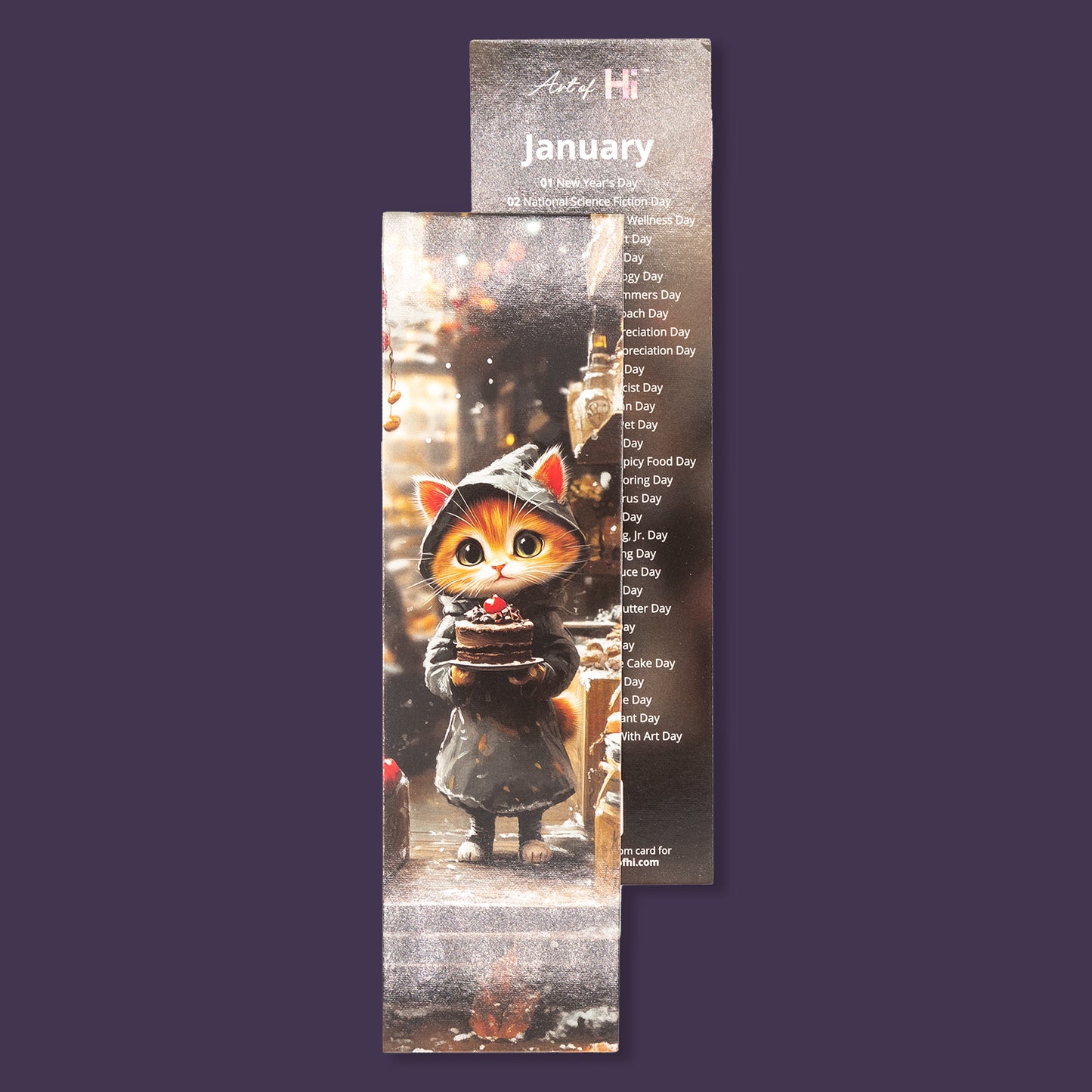 Monthly Calendar Bookmarks - Cute Characters