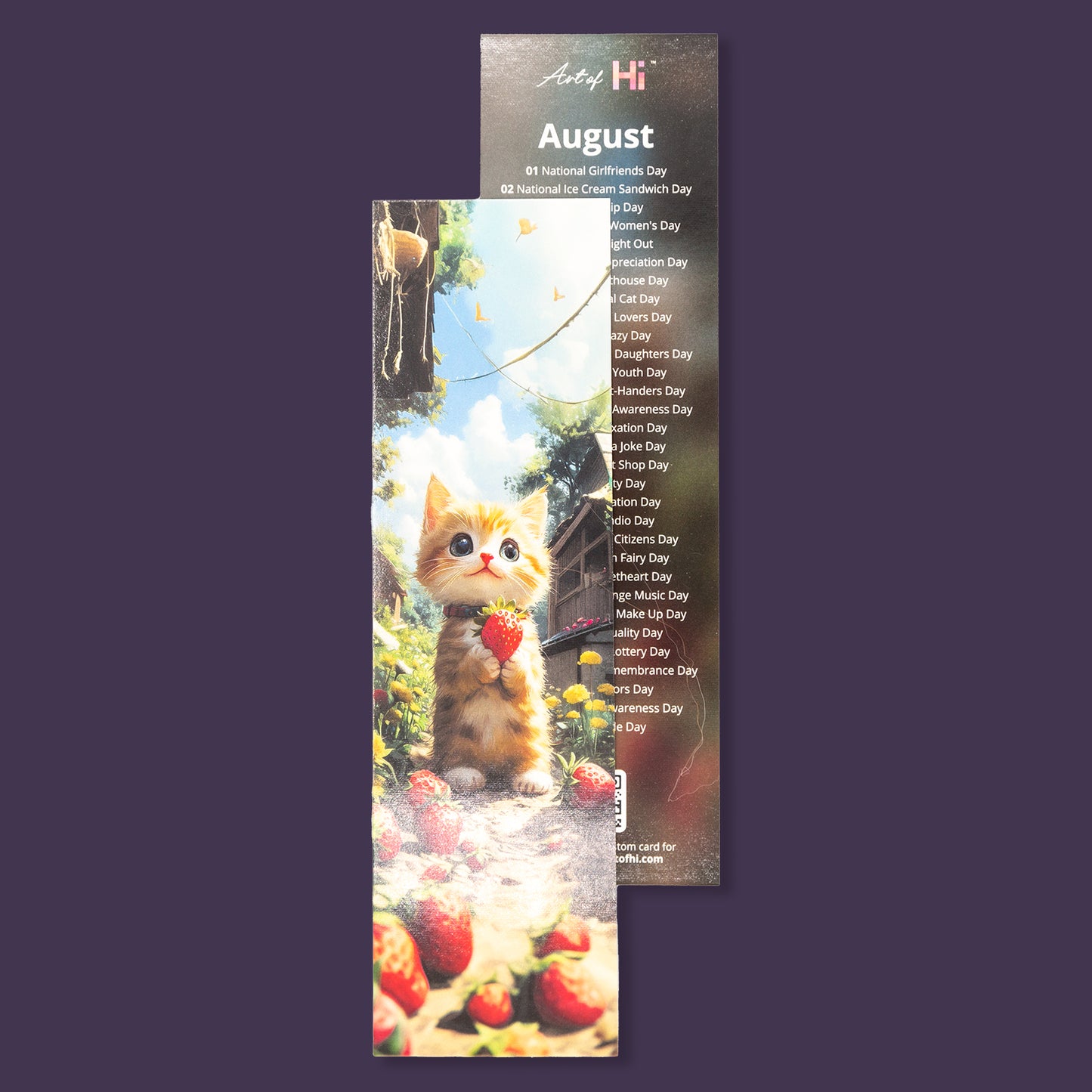 Monthly Calendar Bookmarks - Cute Characters
