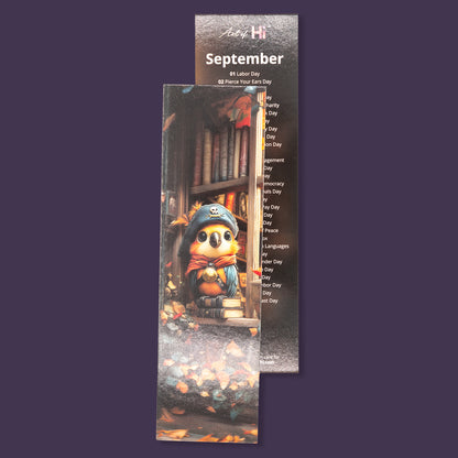 Monthly Calendar Bookmarks - Cute Characters