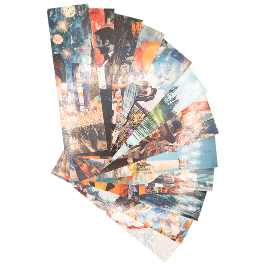 Monthly Calendar Bookmarks - Artistic Collage